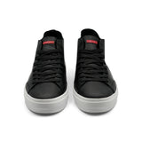 Baynor / Black Full-Grain Leather / White