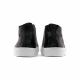 Baynor / Black Full-Grain Leather / White