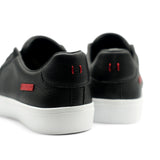 Lomax / Black Full-Grain Leather / White