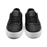 Lomax / Black Full-Grain Leather / White