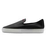 Glover / Black Full-Grain Leather / Milky White Translucent
