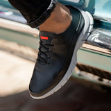 Pascal / Black Full-Grain Leather / Grey