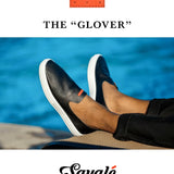 Glover / Black Full-Grain Leather / White