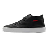 Baynor / Black Full-Grain Leather / White