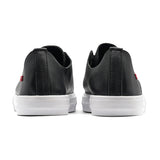 Saxony / Black Full-Grain Leather / White