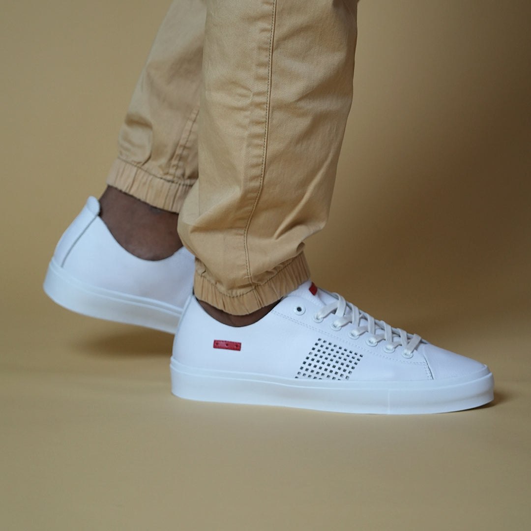 Seika / White Full-Grain Leather / White