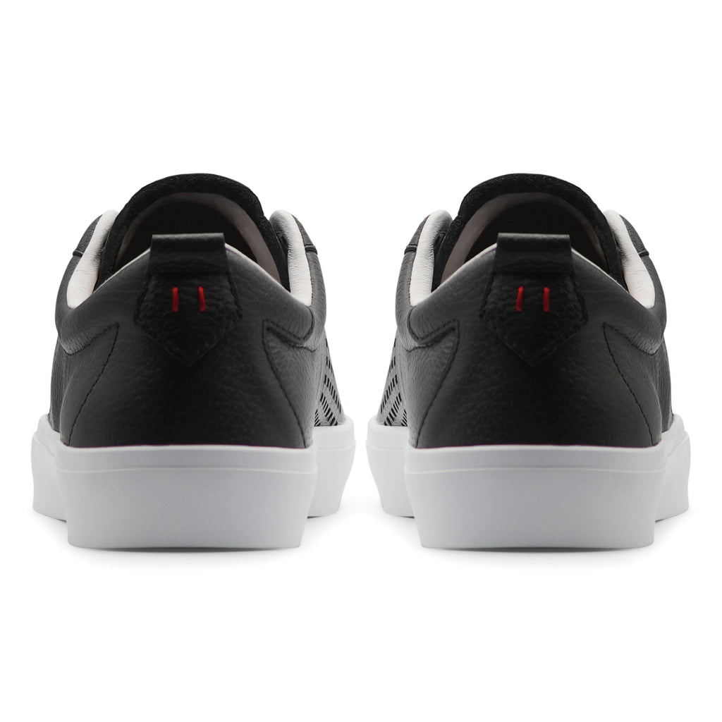 Cavell / Black Full-Grain Leather  / White