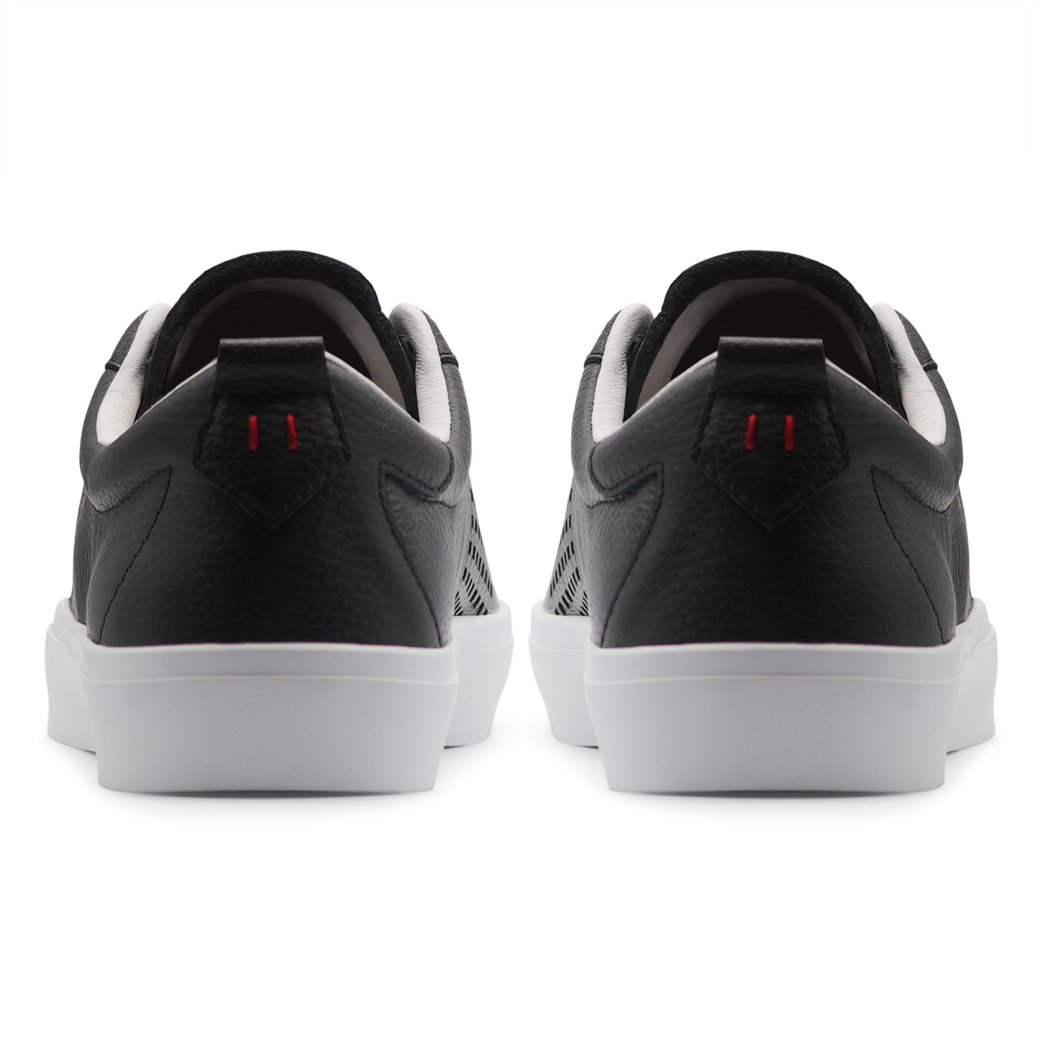 Cavell / Black Full-Grain Leather  / White