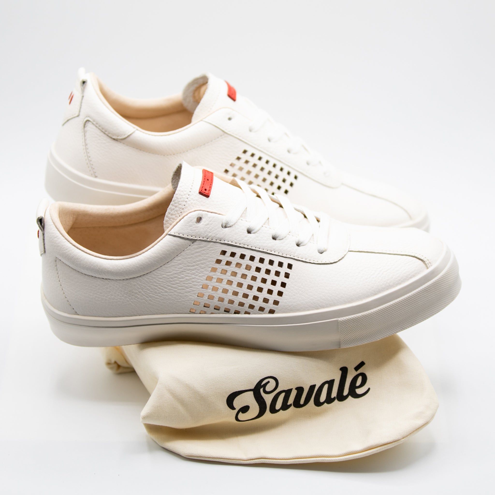 Cavell / White Full-Grain Leather