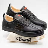 Cavell / Black Full-Grain Leather / Black