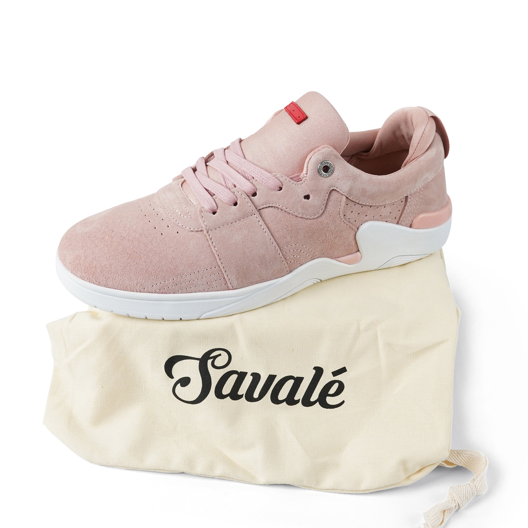 Cosmo Coral Pig Suede / White