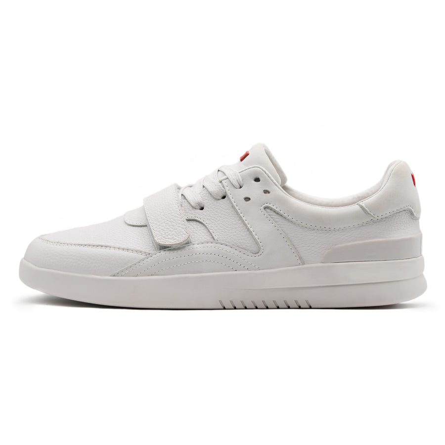 Dumont Light Grey Full-Grain Leather / White