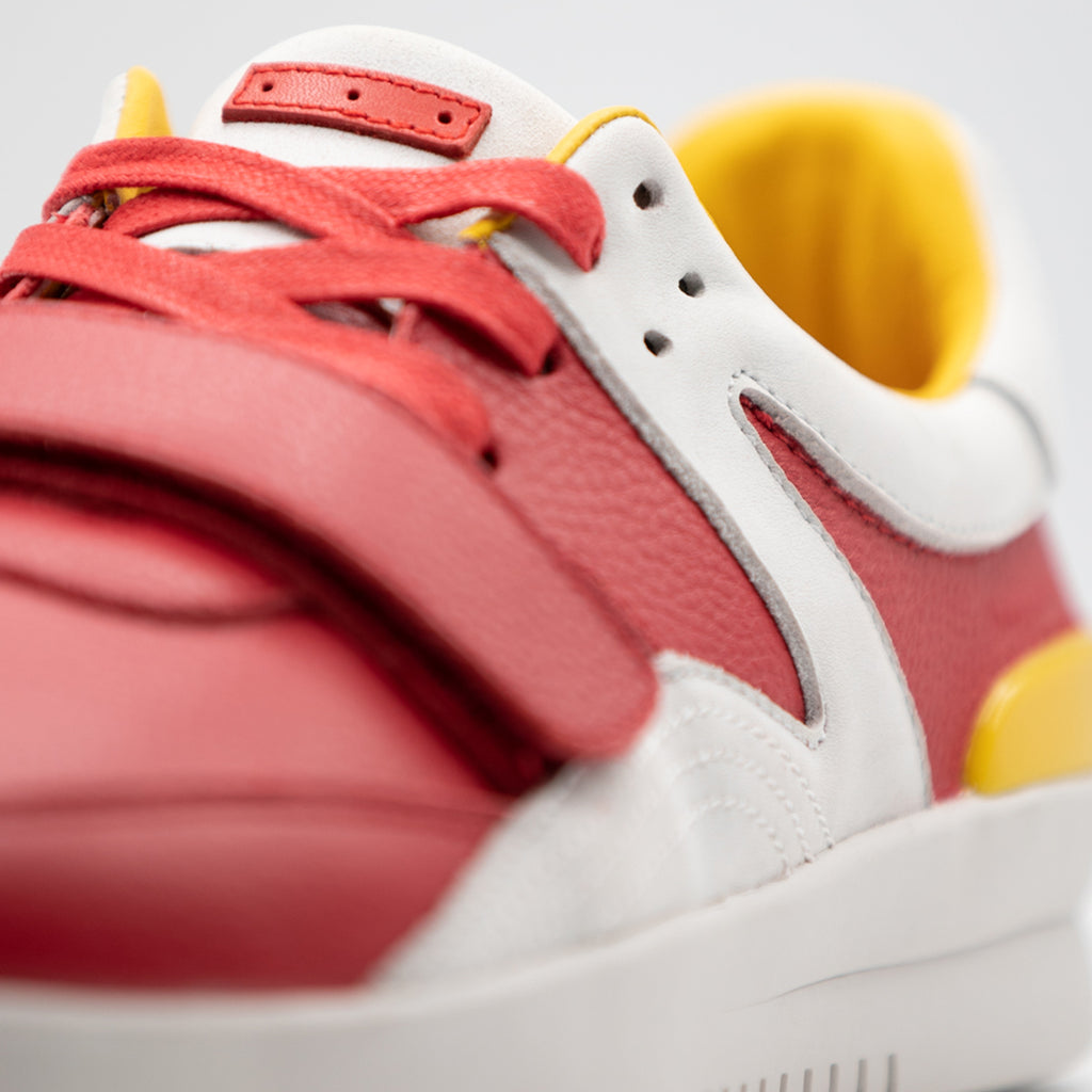 Dumont Red / Light Grey Full-Grain Leather / Orange