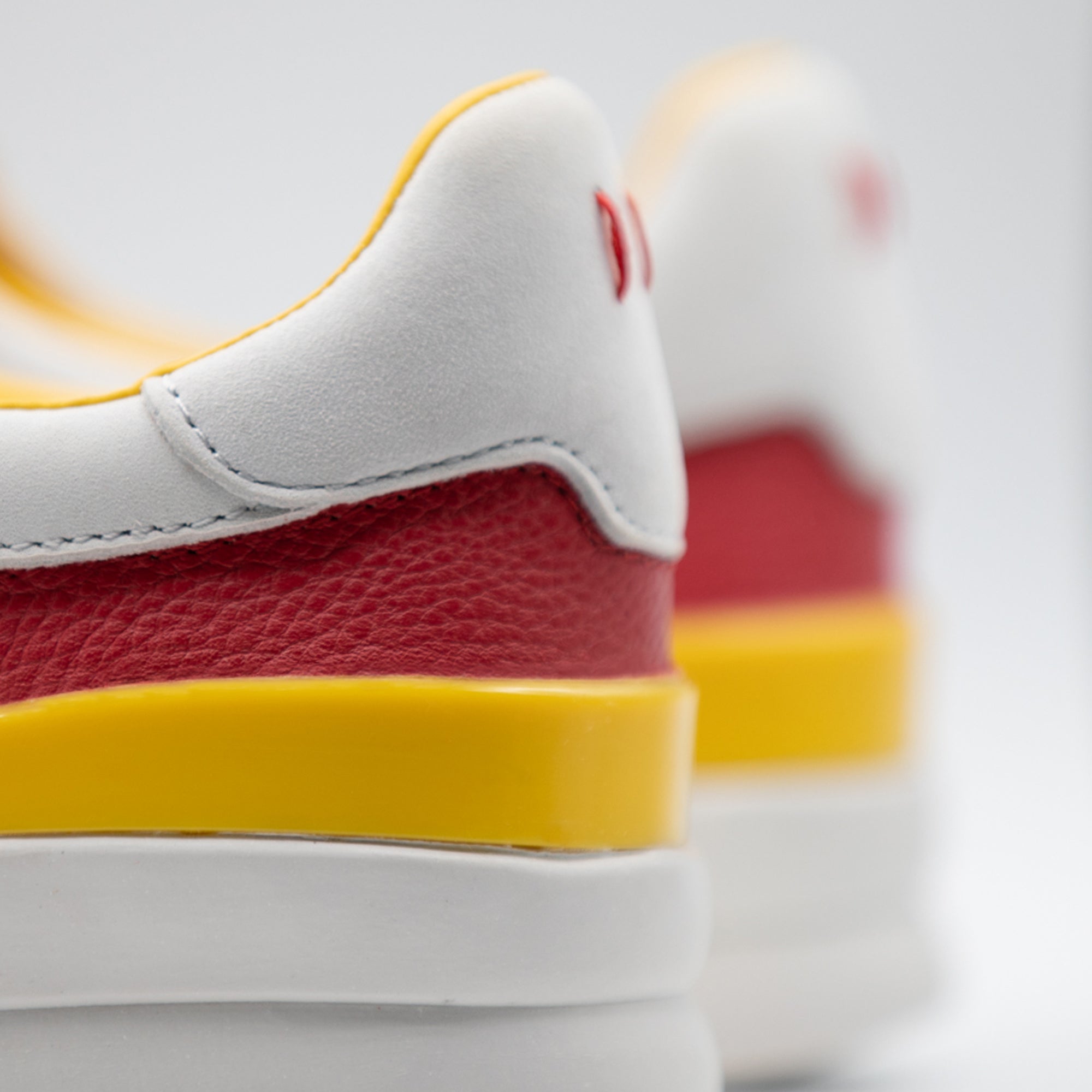 Dumont Red / Light Grey Full-Grain Leather / Orange