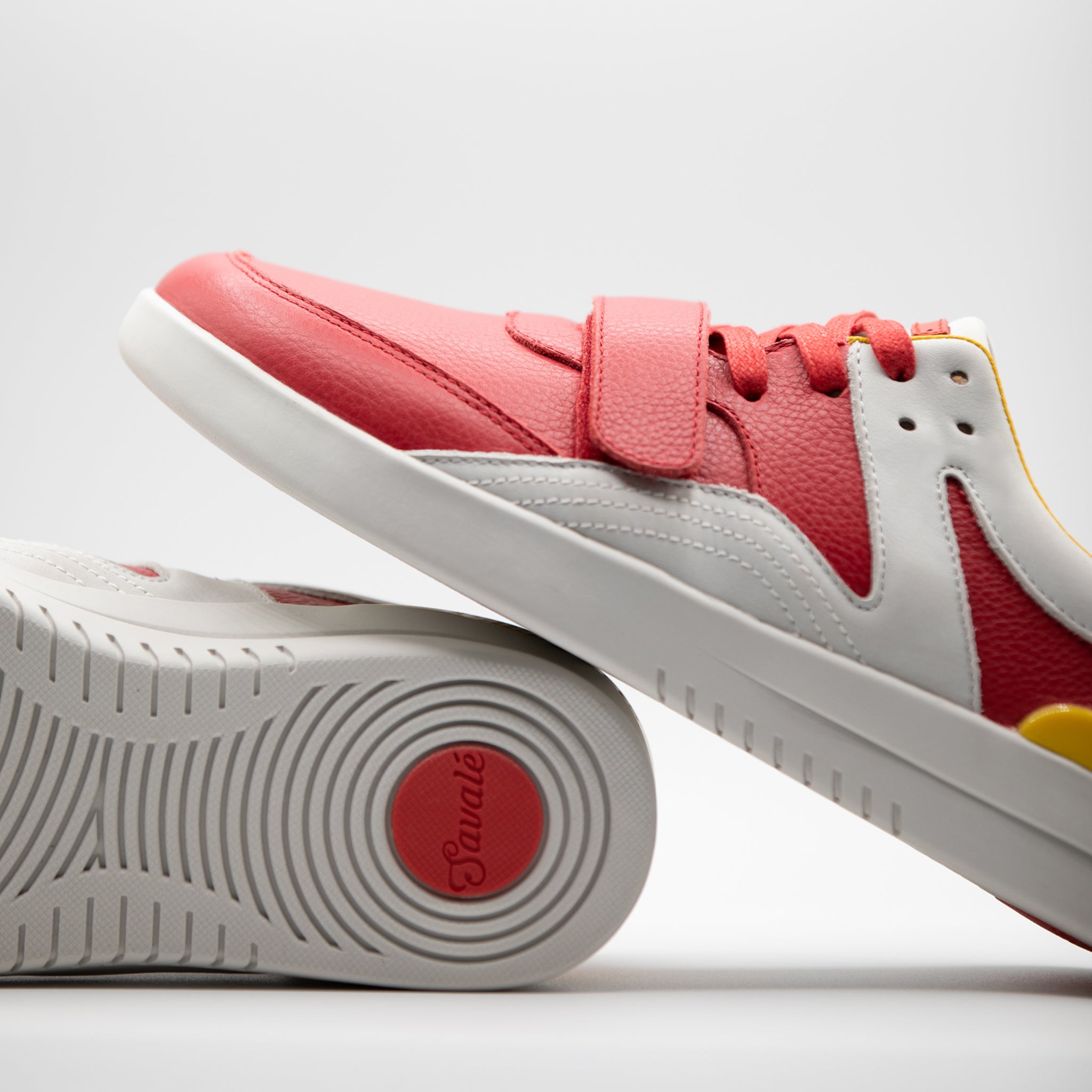 Dumont Red / Light Grey Full-Grain Leather / Orange