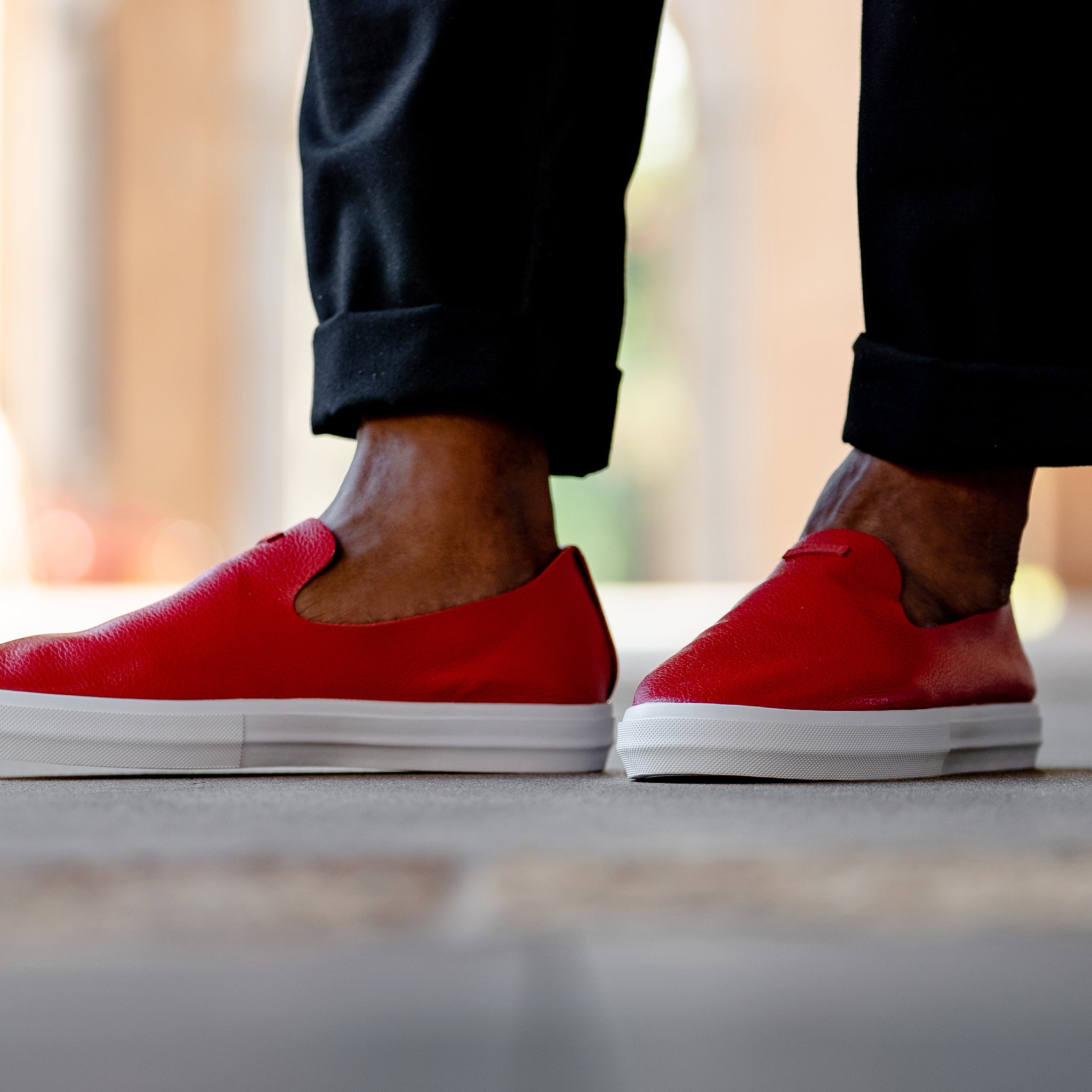 Glover / Red Full-Grain Leather