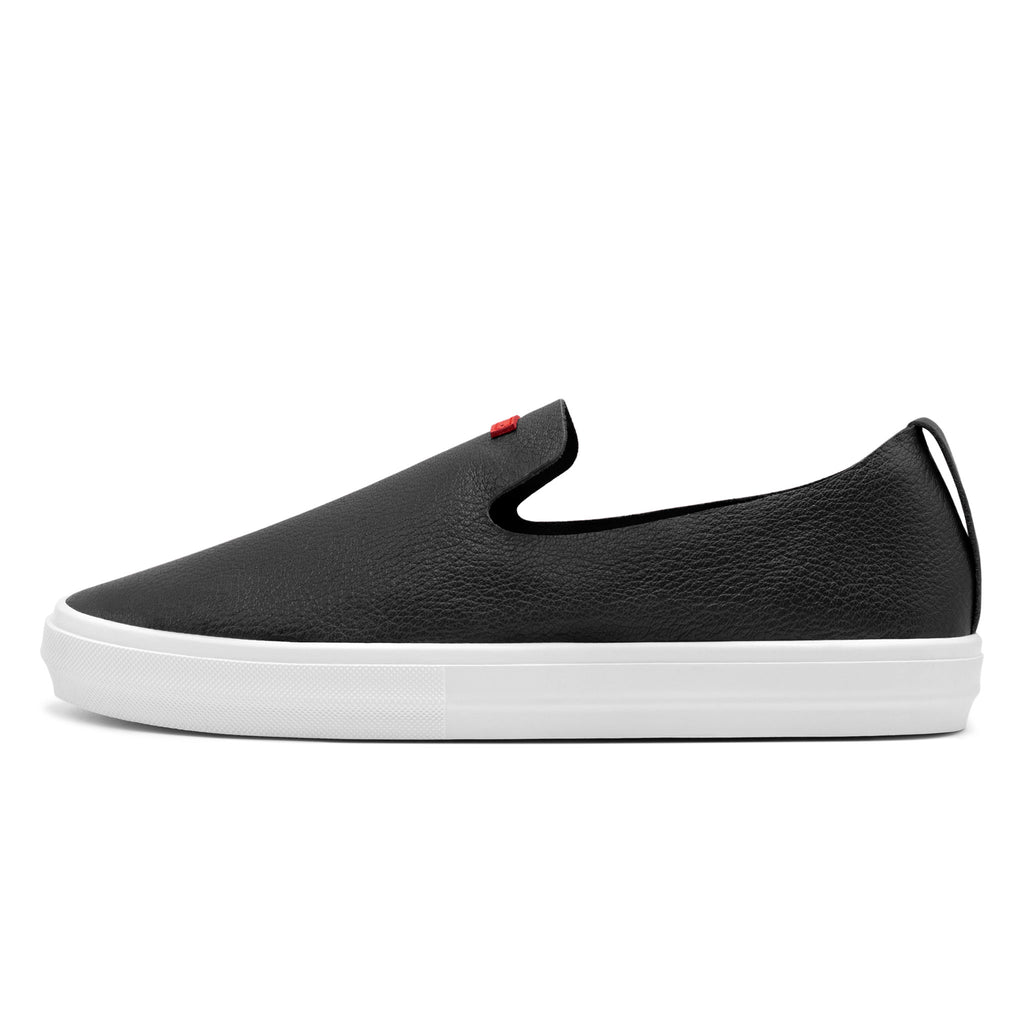 Glover / Black Full-Grain Leather / White