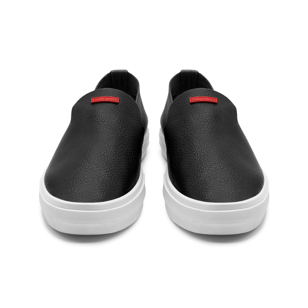 Glover / Black Full-Grain Leather / White