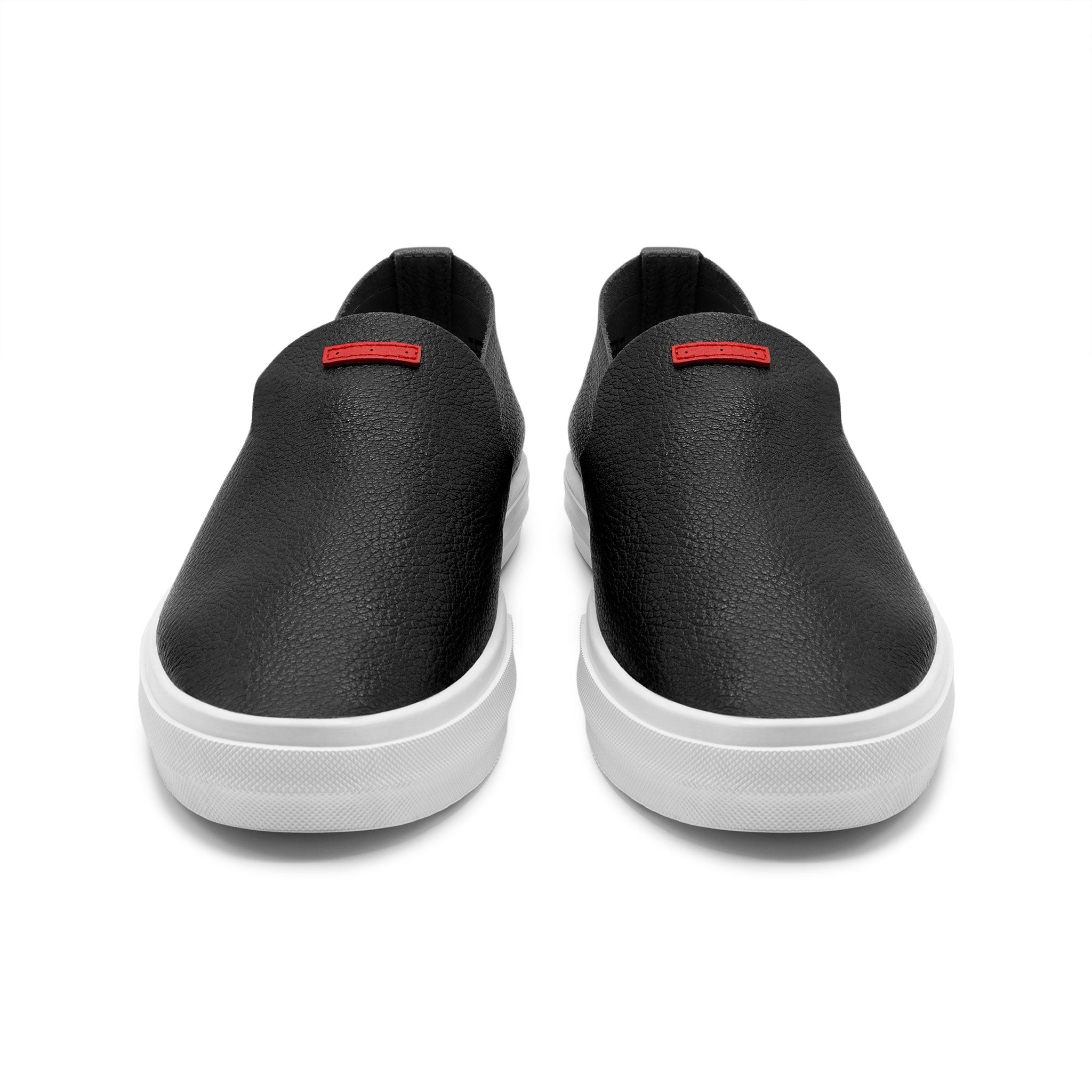 Glover / Black Full-Grain Leather / White