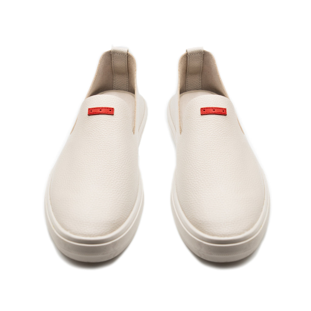 Glover / Light Grey Full-Grain Leather