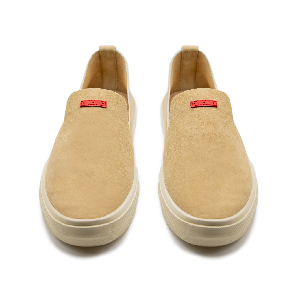 Glover / Tan Pig Suede / White