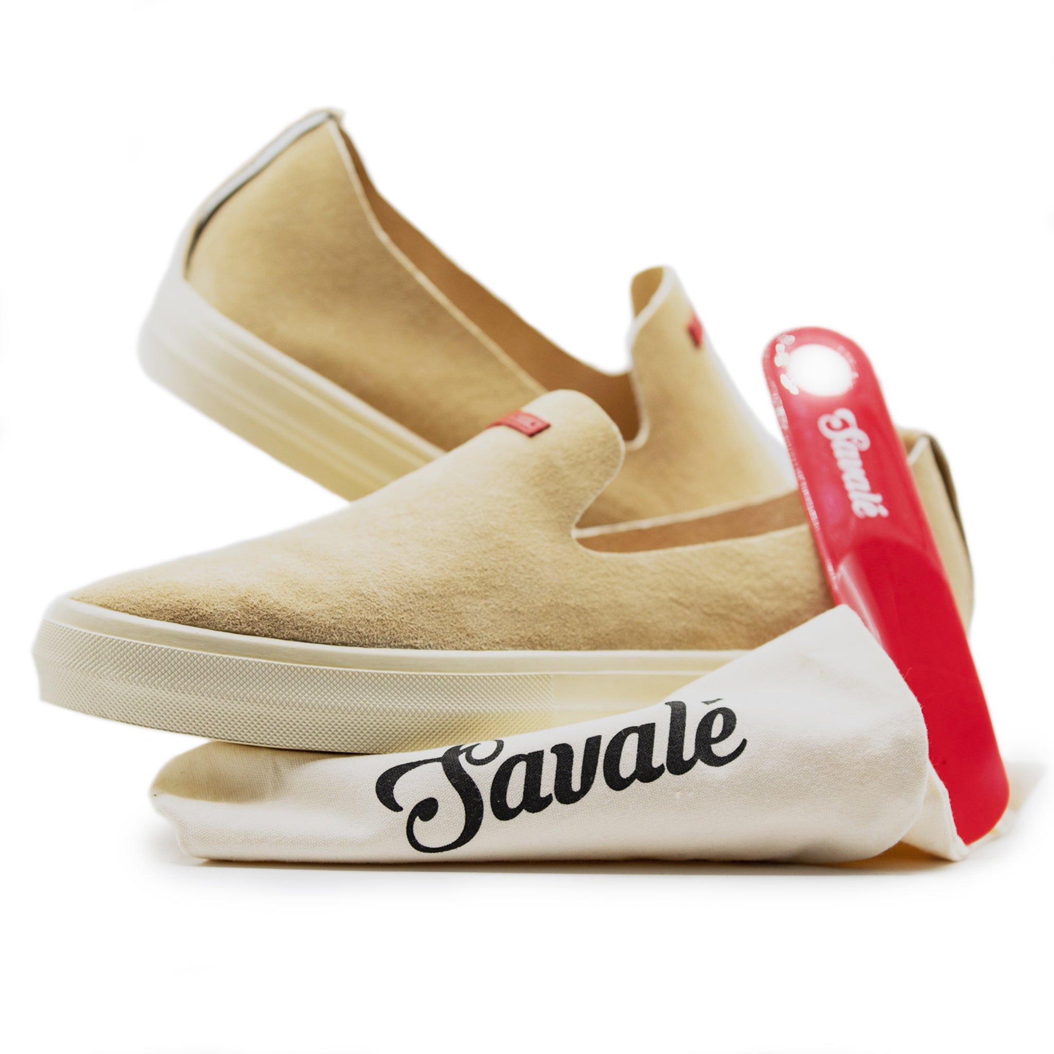 Glover / Tan Pig Suede / White