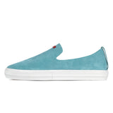 Glover / Light Blue Pig Suede / White