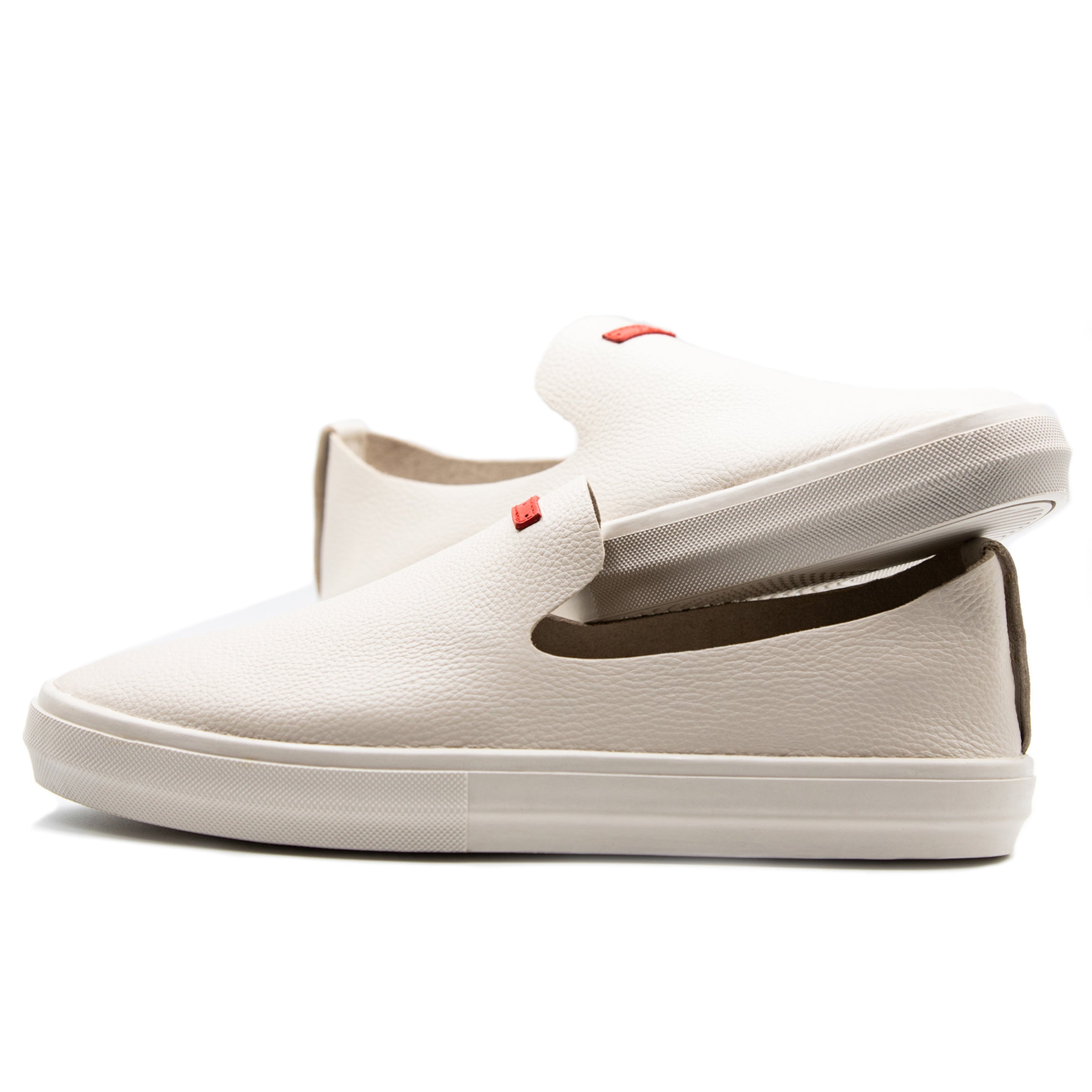 Glover / Light Grey Full-Grain Leather