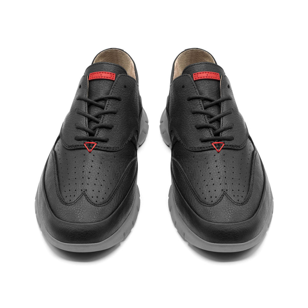 Sisero / Black Full-Grain Leather / Grey