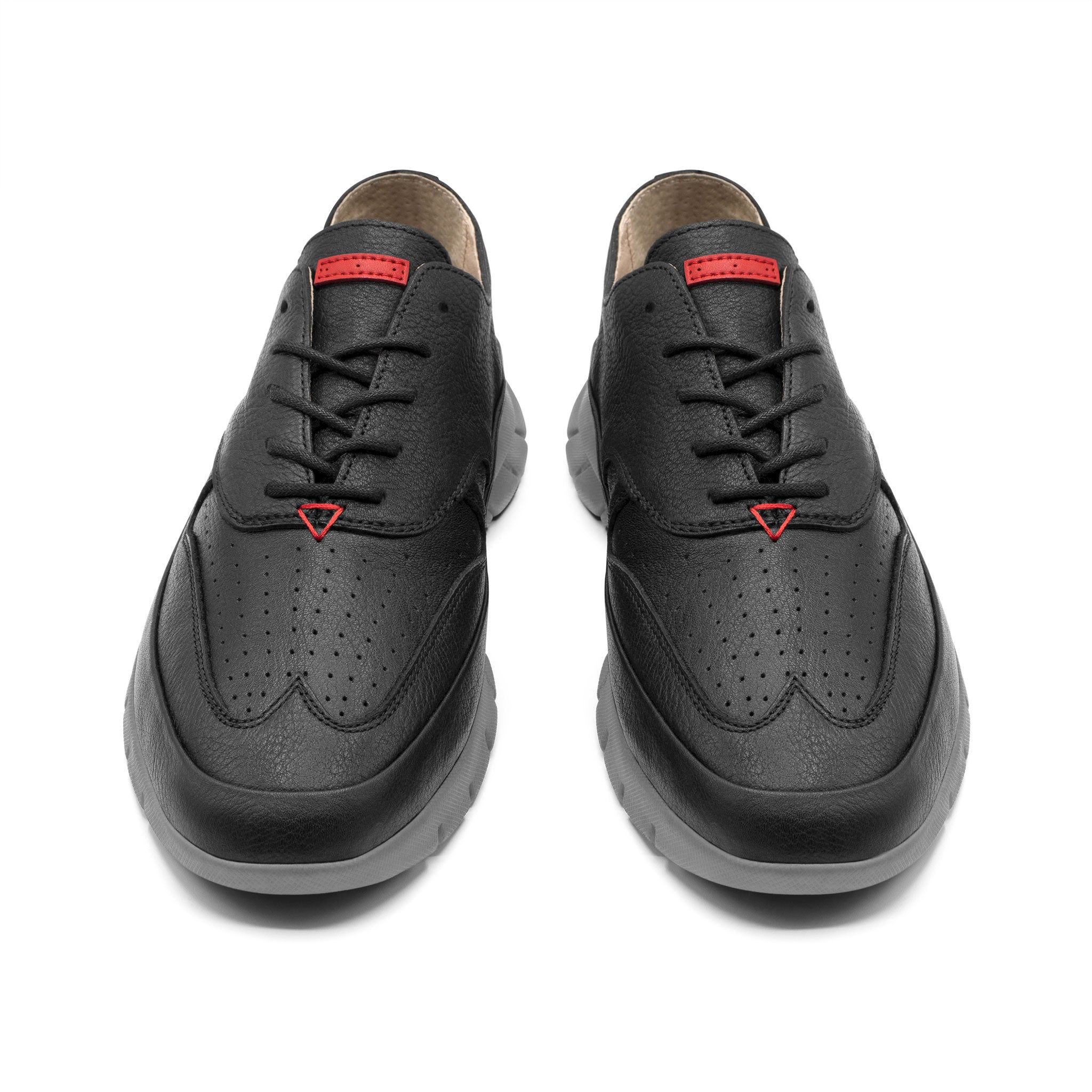 Sisero / Black Full-Grain Leather / Grey