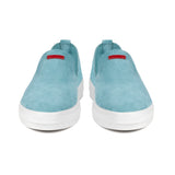 Glover / Light Blue Pig Suede / White